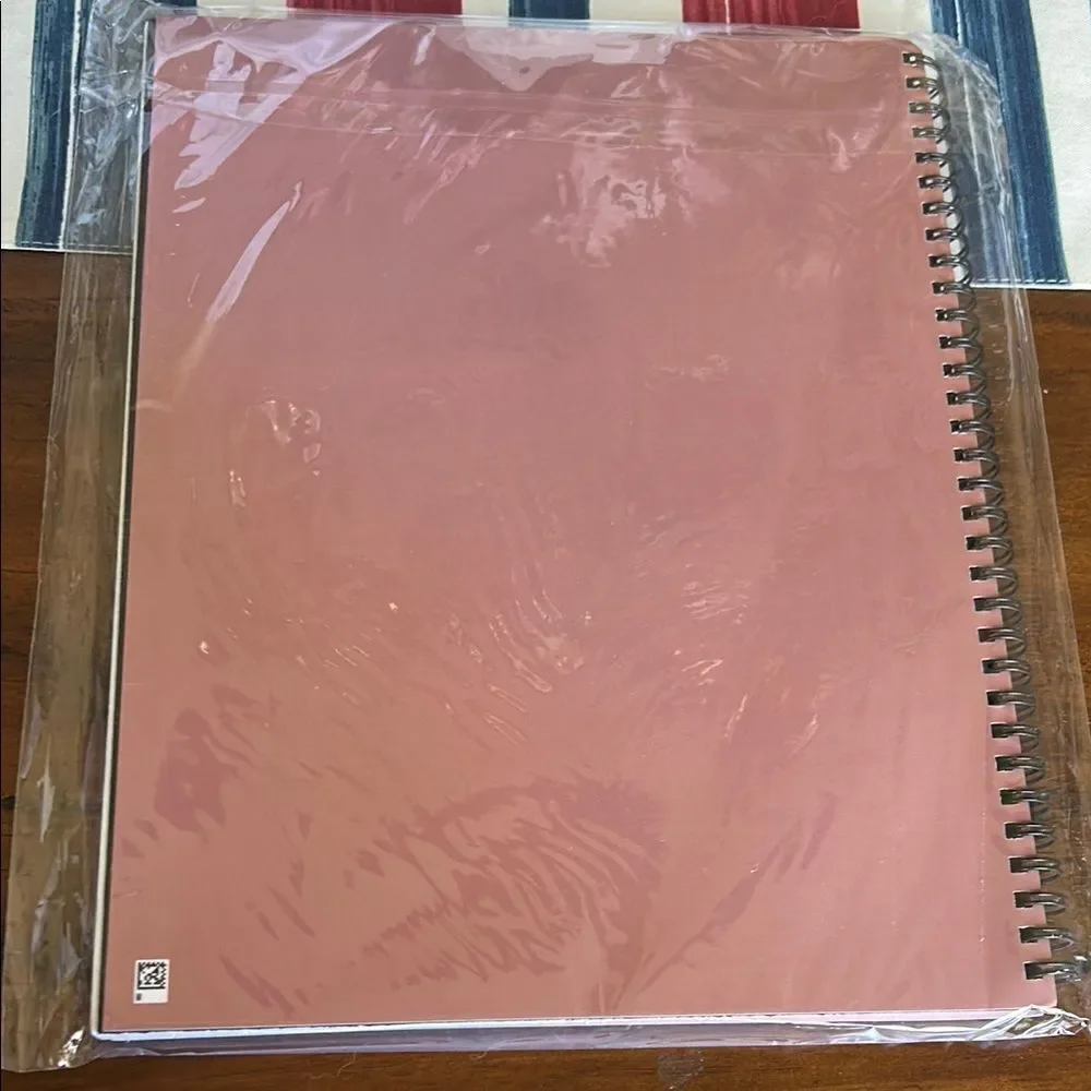Elyse Breanne Santorini Gray and Pink Spiral Notebook new